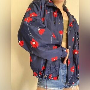 Nwot Parker Windbreaker Aquarius Poppy Navy Bomber Jacket